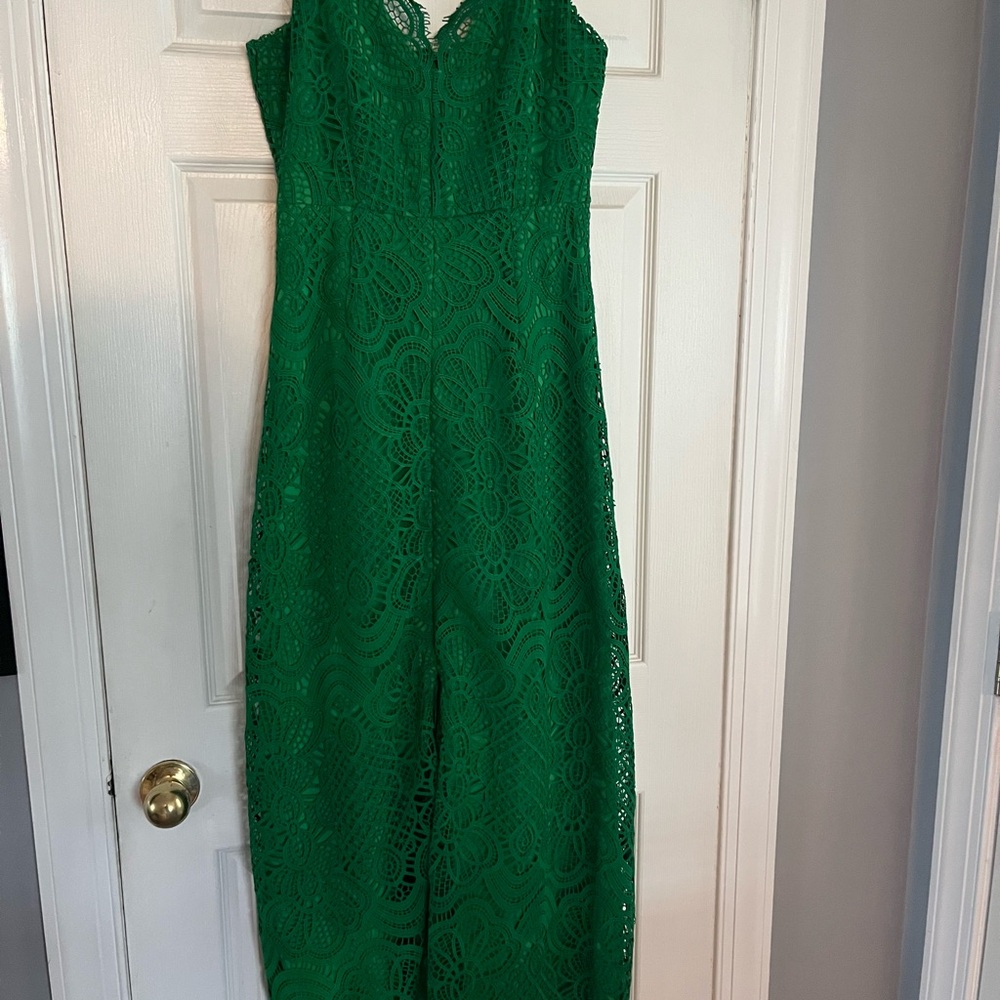 Foxiedox Green Halter Sheath Maxi Dress